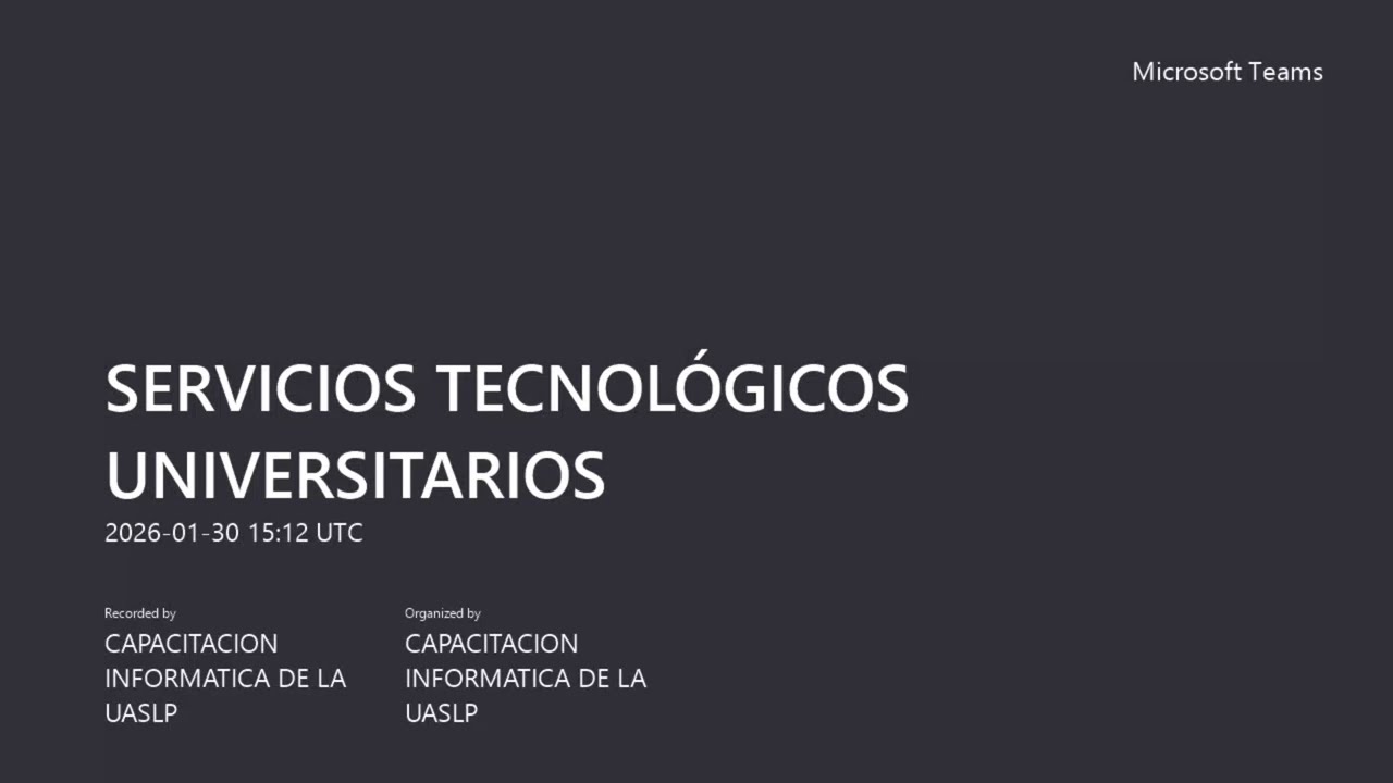 CONFERENCIA SERVICIOS TECNOLÓGICOS UNIVERSITARIOS
