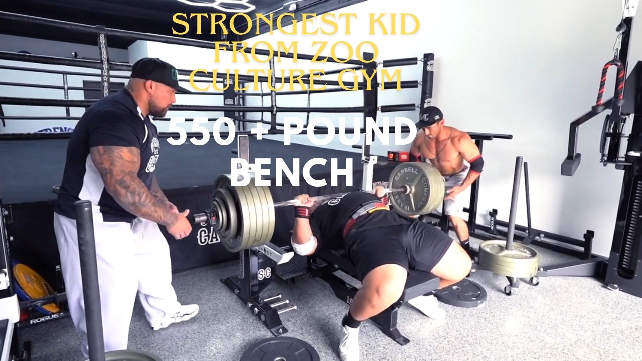 BRADLEY MARTINS STRONGEST KID FROM ZOO CULTURE GYM HUGE BENCH #gym #motivation #trending #chest