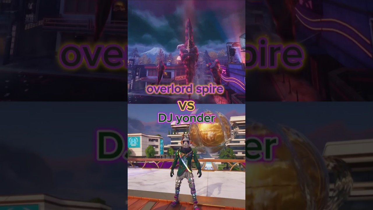 overlord spire vs DJ yonder #fortnite #vs #shorts