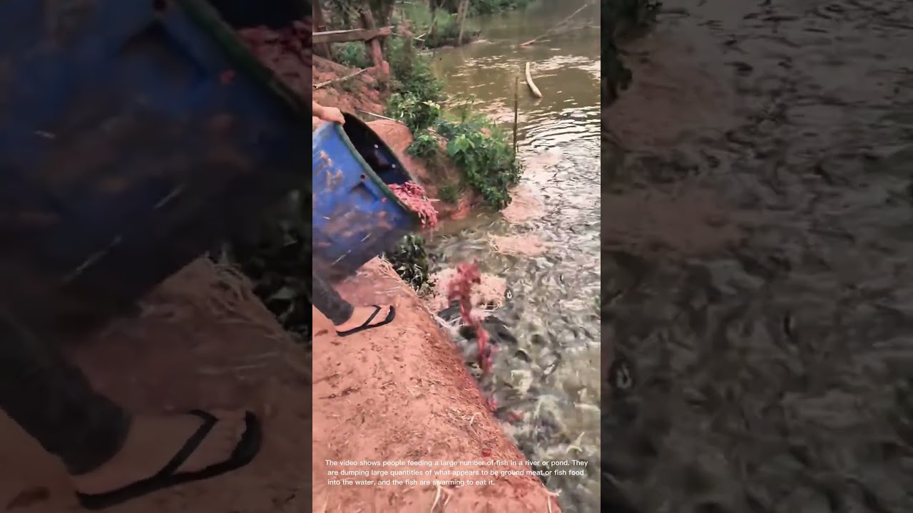 Feeding a Massive School of Fish with Meat