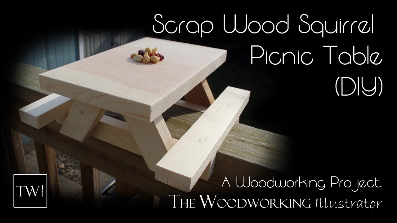 Scrap Wood Squirrel Picnic Table (DIY)