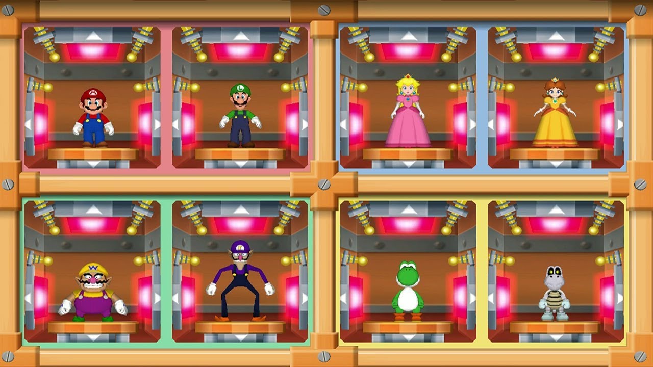 Mario Party 7 MiniGames - Mario, Luigi, Peach, Daisy, Wario, Waluigi, Dry Bones, Yoshi (Master CPU)