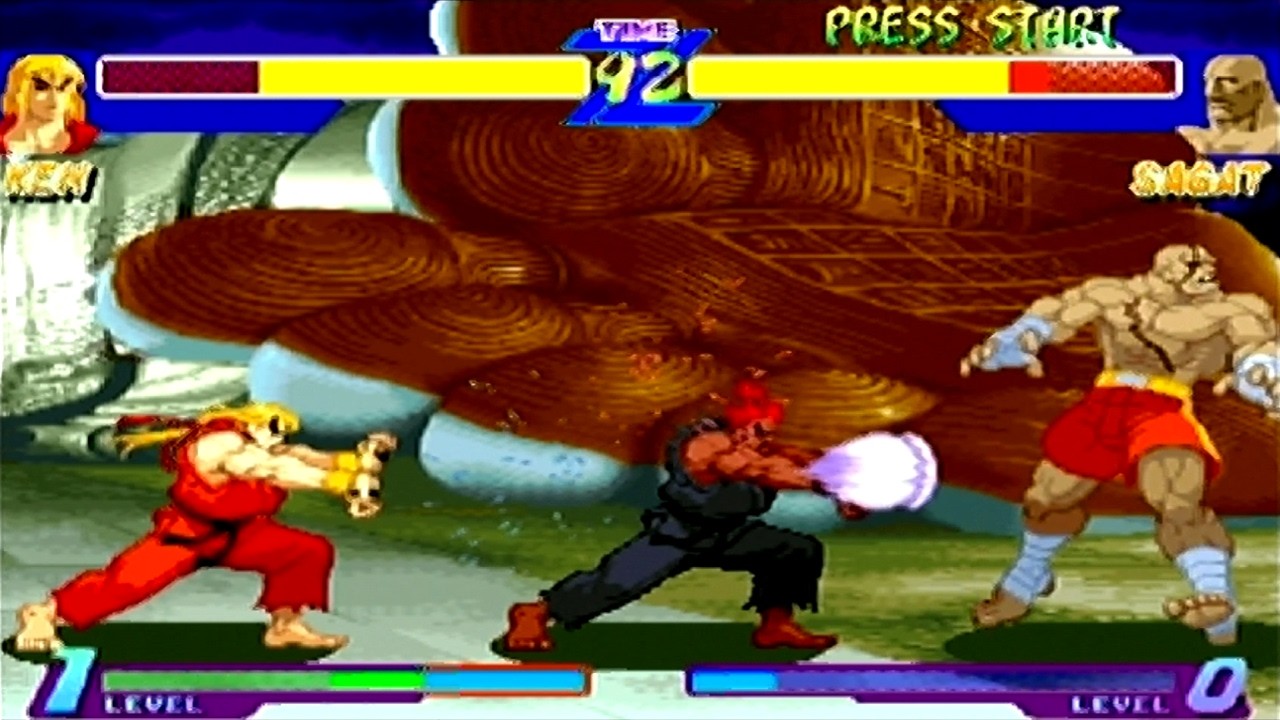 Street Fighter Alpha dramatic battle playthrough (PS2)