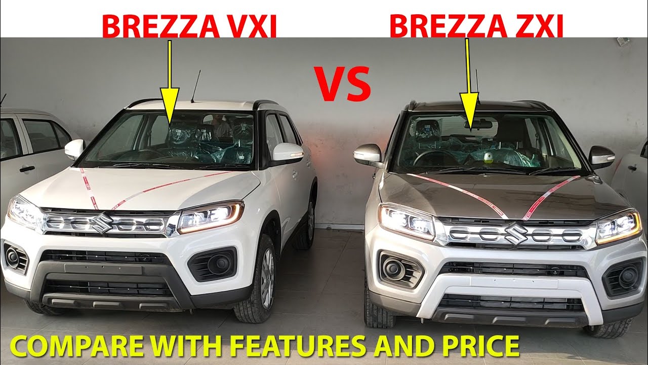 Compare Maruti Brezza VXI vs ZXI 2021 with Features & Price-Must Watch to Know Best Variant for You👍