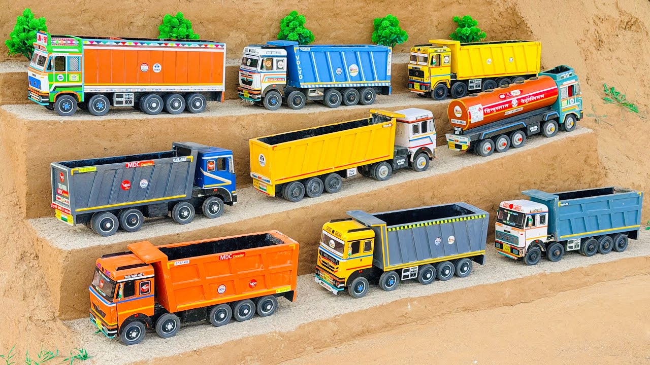 New Tata tipper truck 2518 parking video | tractor jcb video | jcb tractor cartoon 