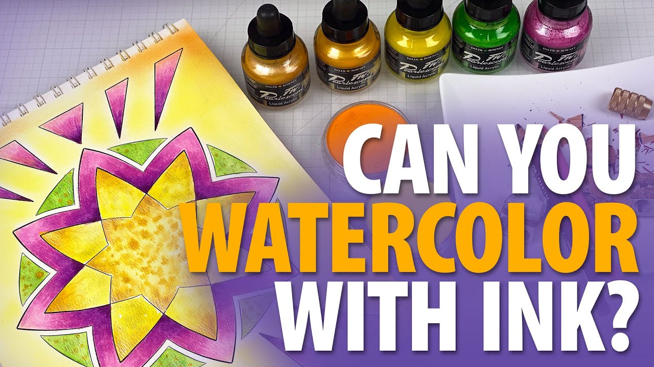 Can You “Watercolor” with Acrylic Ink? [Mixed-Media Coloring Fun!]