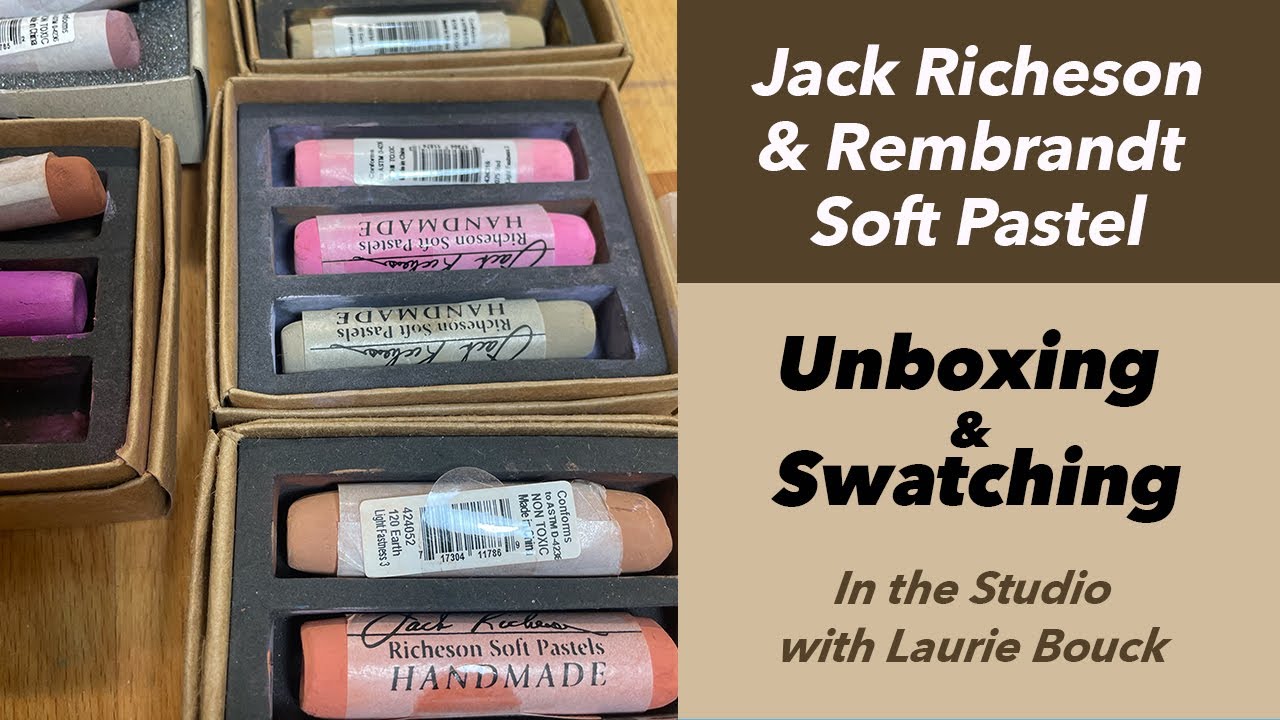 Small Art Haul - Jack Richeson and Rembrandt Soft Pastels, Unboxing & Swatching, ASMR