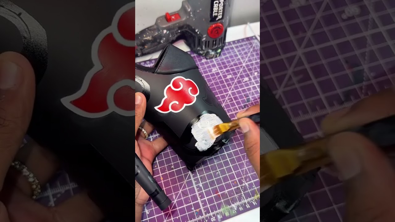 Turning my platform heels into custom Akatsuki Clouds!