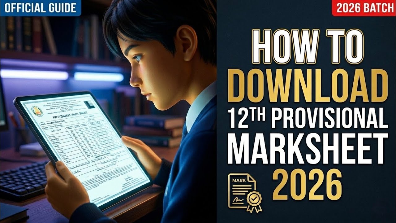 How to Download 12th Provisional Marksheet 2026? | 12th std Original Marksheet | School Certificate