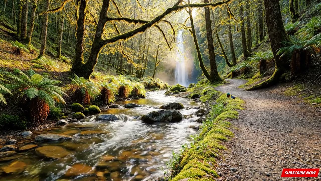 Gentle Stream sound feat bird singing in the deep forest best for relaxing Best Relaxing Videos