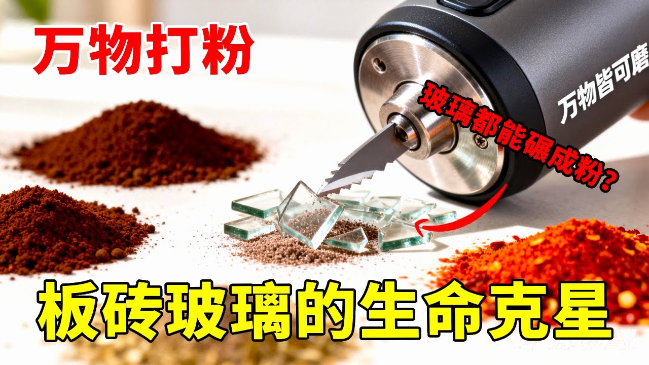 网红研磨机能打一切？实测从食材到玻璃：真啥都能磨成粉！【开箱组长】