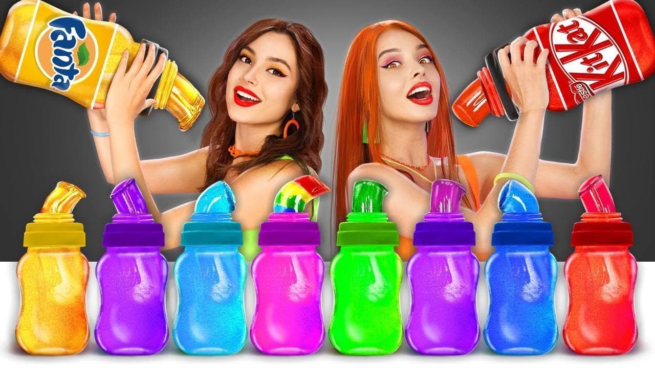 Tantangan Jelly Madu vs Coklat! Terakhir Berhenti Makan Permen Pelangi Menang oleh RATATA BOOM