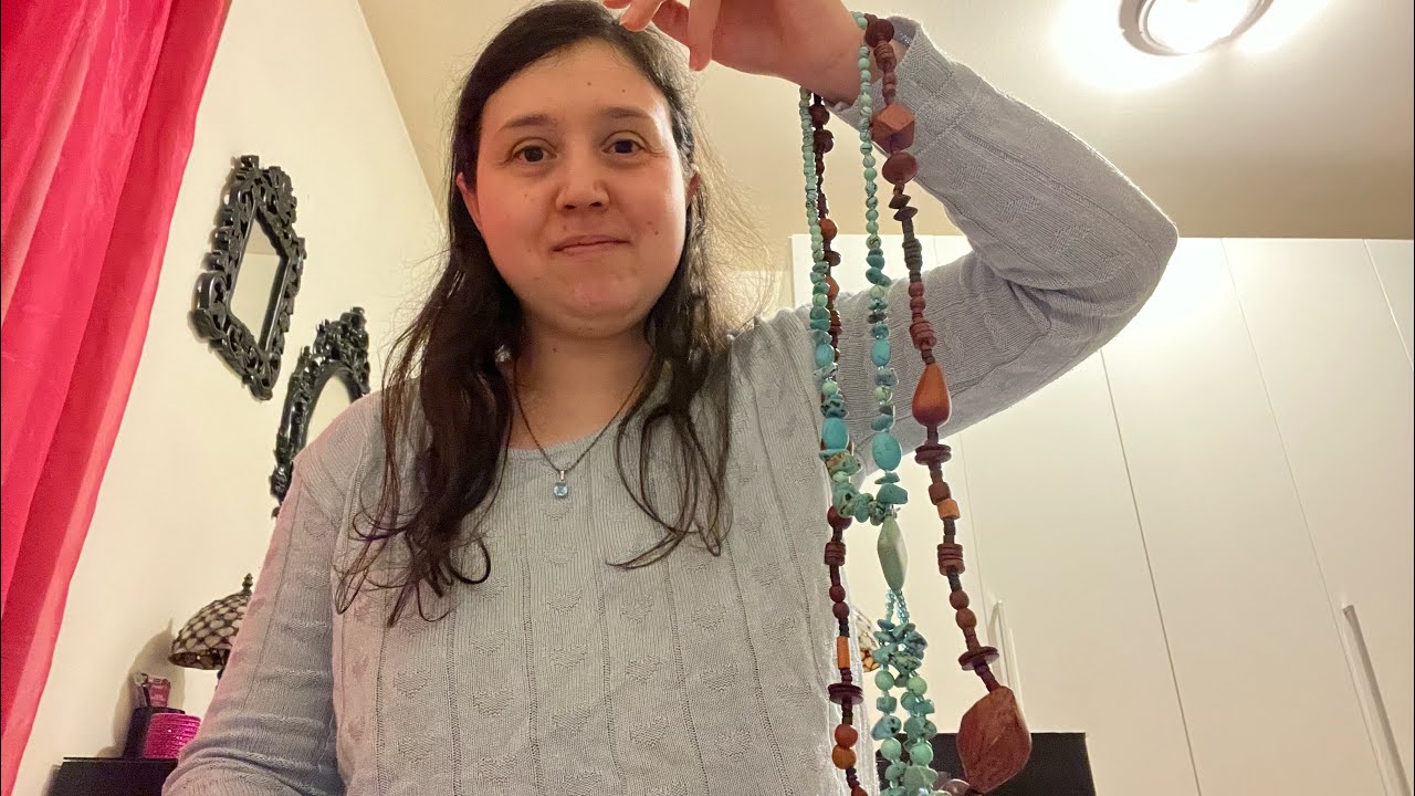 ASMR rilassiamoci con le collane di nonna Fedele🩷🧡🤎💚🖤