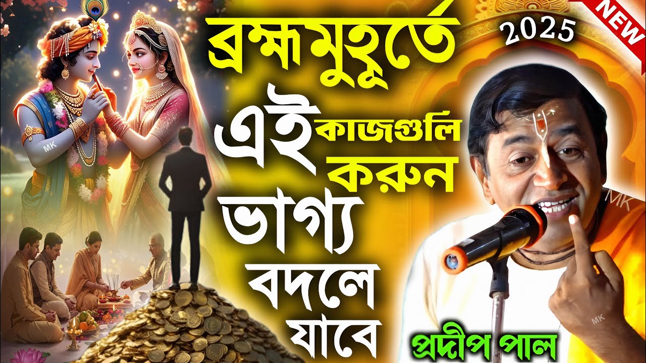 ব্রহ্ম মুহুর্তে এই কাজগুলি করুন ভাগ্য বদলে যাবে ! প্রদীপ পাল কীর্তন ! pradip pal new kirtan 2026
