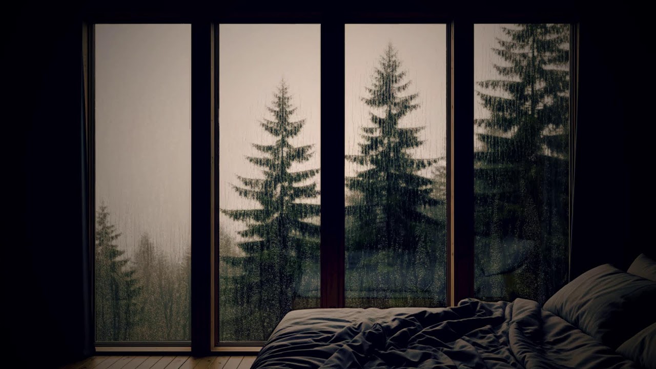 Gentle Rain on Window for Sleep 🌧️ Stress Relief, Relaxation, and Calm Ambience