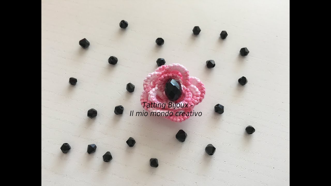 Fiore 3D Chiaccierino ad ago/ 3D flower needle tatting