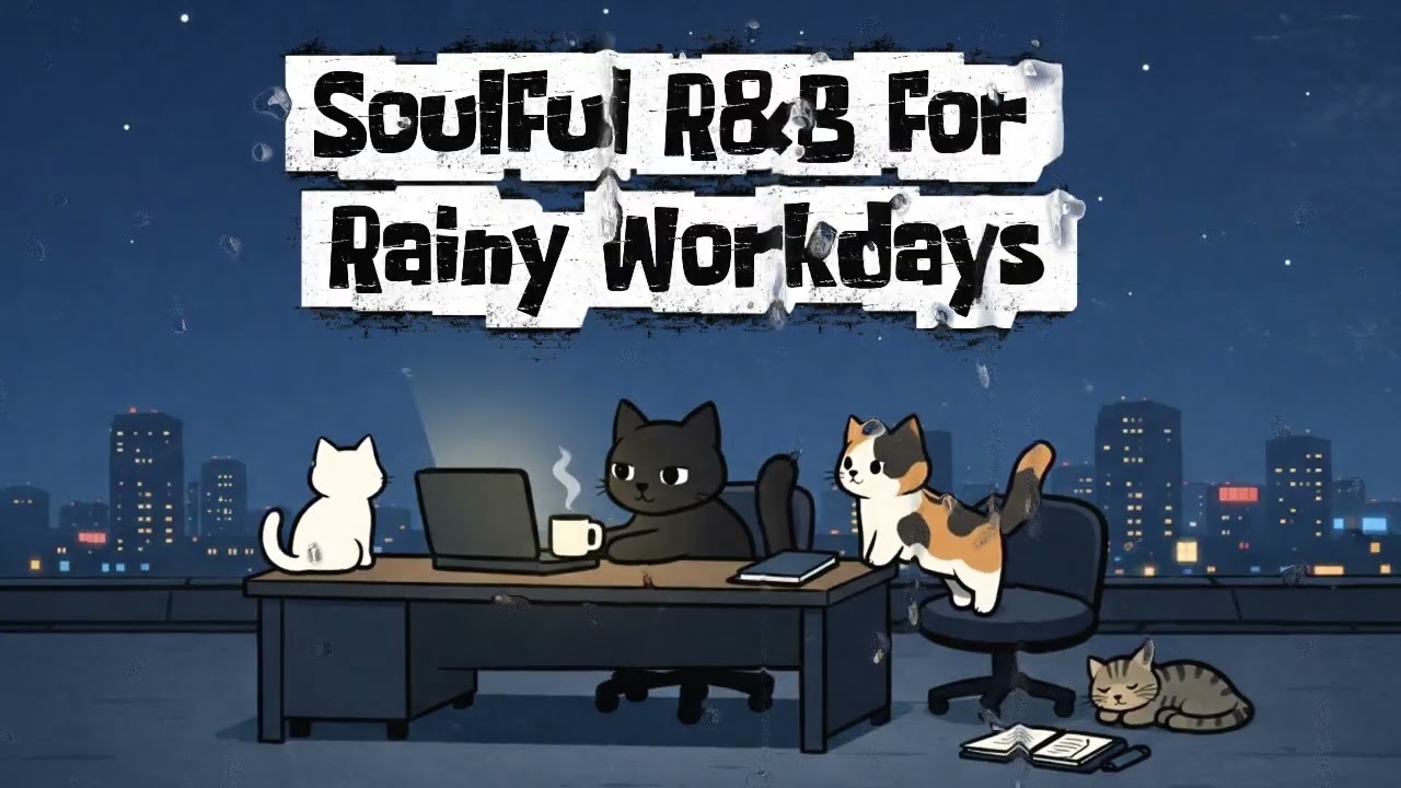 비가 내릴수록 깊어지는 나의 업무 리듬 | Soulful R&B for Rainy Workdays | 비오는 날 사무실  |  작업용 · 카페음악 · 야근송