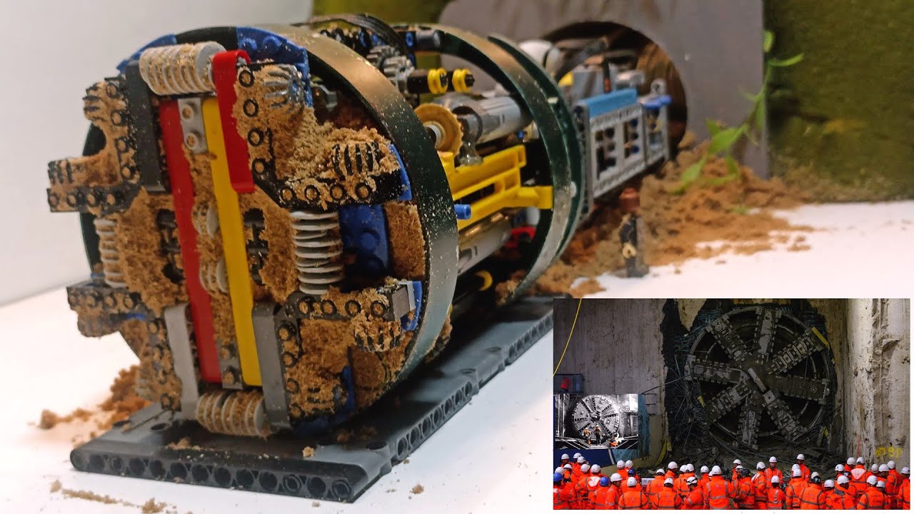 LEGO TECHNIC make a tunnel boring machine from lego