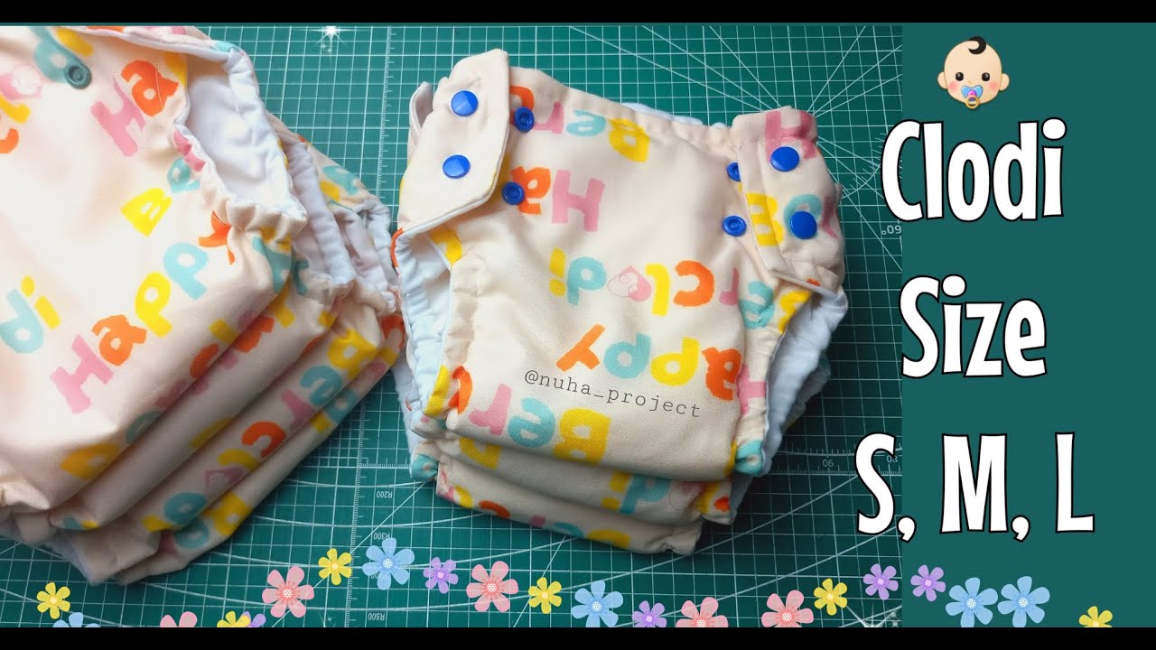 Menjahit Clodi Ukuran S, M, L /Tutorial Cloth Diaper in Three Different Sizes
