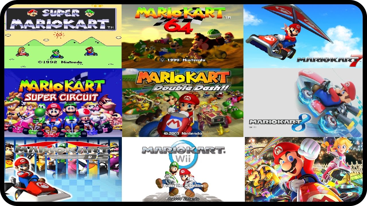 Mario Kart - All Courses from every Mario Kart (Multiplayer)