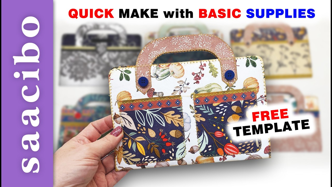 Quick Make With Basic Supplies! Napkin Paper Tote Bag Folios