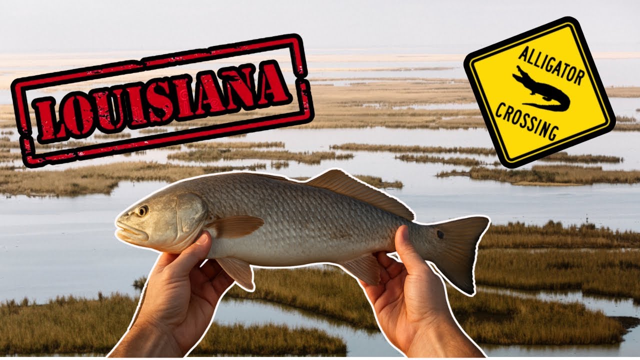 Louisiana fishing for Giant 40+ inch REDS.. 