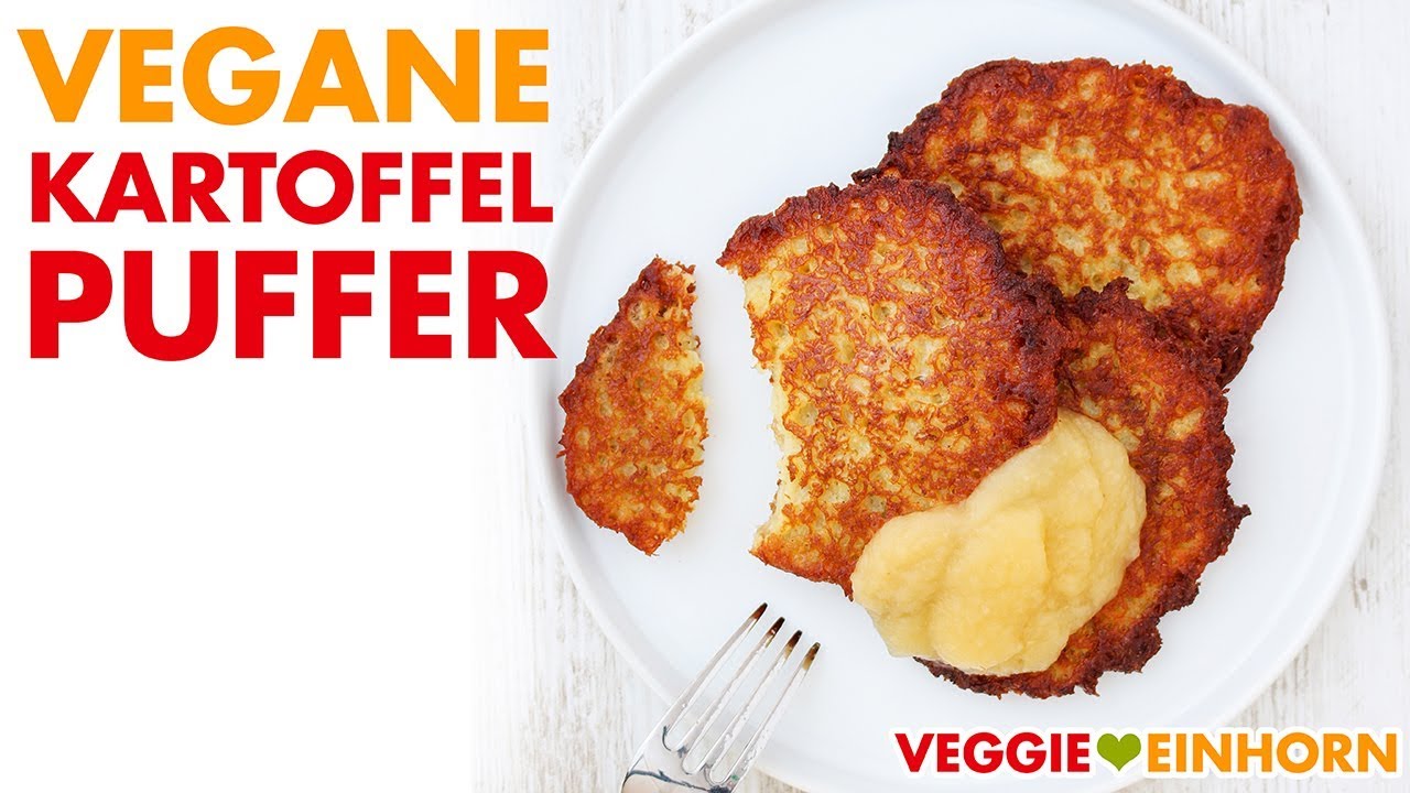 Vegane Kartoffelpuffer ohne Ei | Einfaches Rezept f&uuml;r Reibekuchen ohne Ei