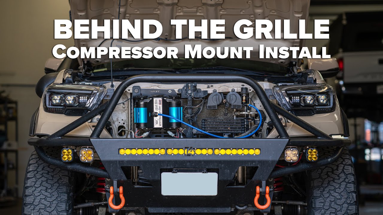 Install Instructions for R4T Behind Grille Air Compressor Mount for the 3rd gen Tacoma (2016-2023)