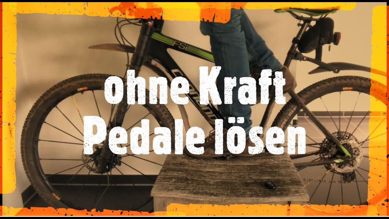 Pedale abschrauben Fahrrad  Pedale l&ouml;sen wechseln ohne Kraft - der Hockertrick !