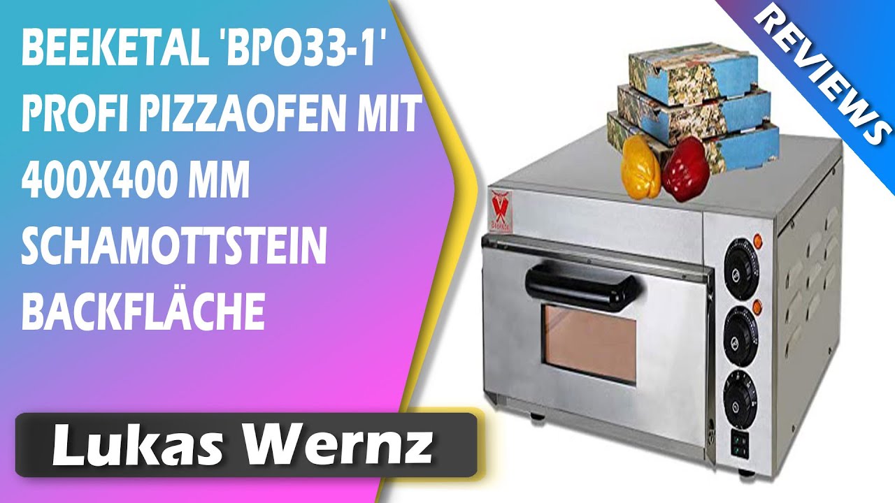 Beeketal 'BPO33-1' Profi Pizzaofen mit 400x400 mm Schamottstein Backfläche