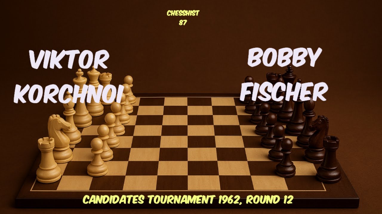 Bobby Fischer vs Viktor Korchnoi (Candidates Tournament 1962, Round 12) #chess