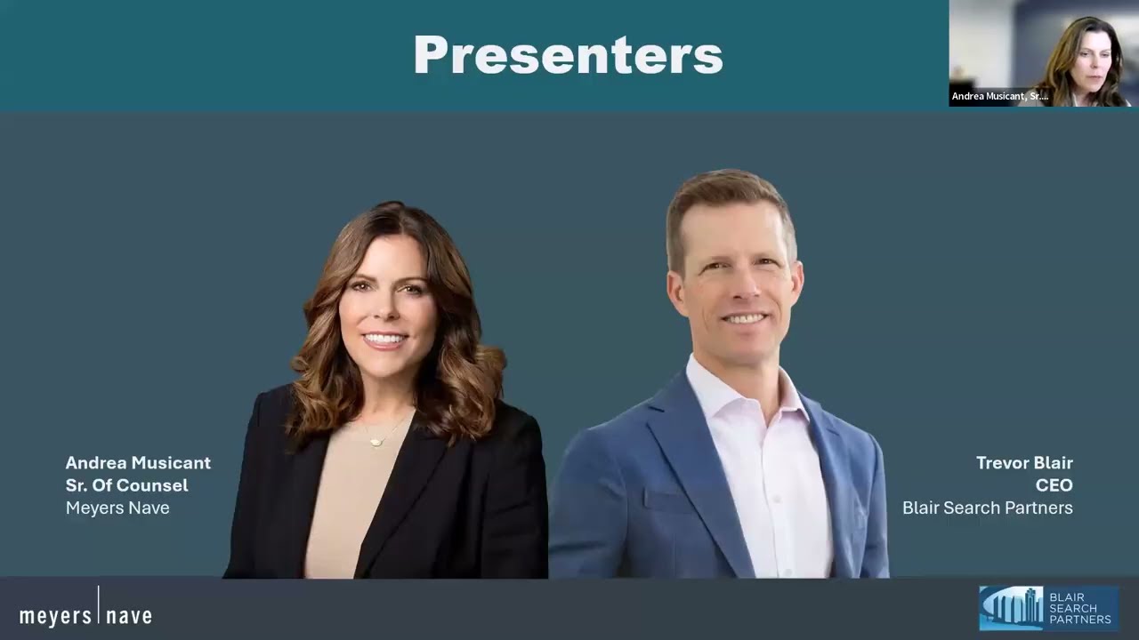 How to Protect Your Non profit with Blair Search Partners & Meyers Nave