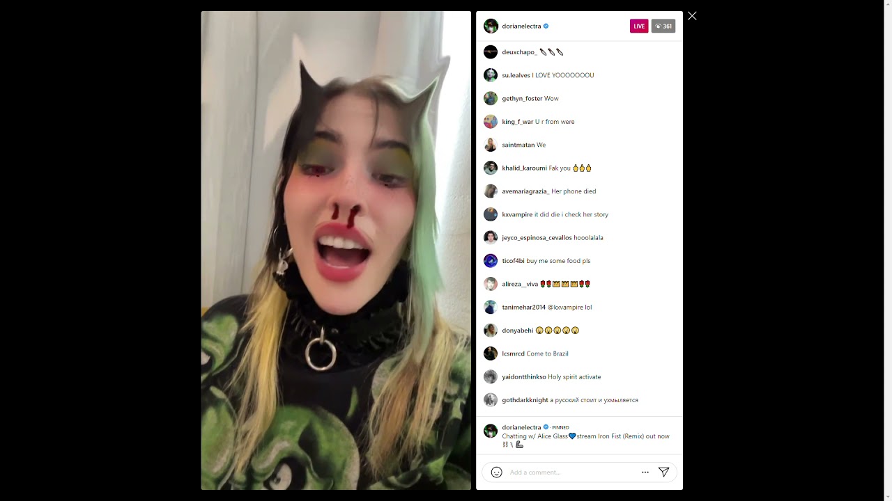 Dorian Electra x Alice Glass IG Live: October 15, 2021 (Part 2)