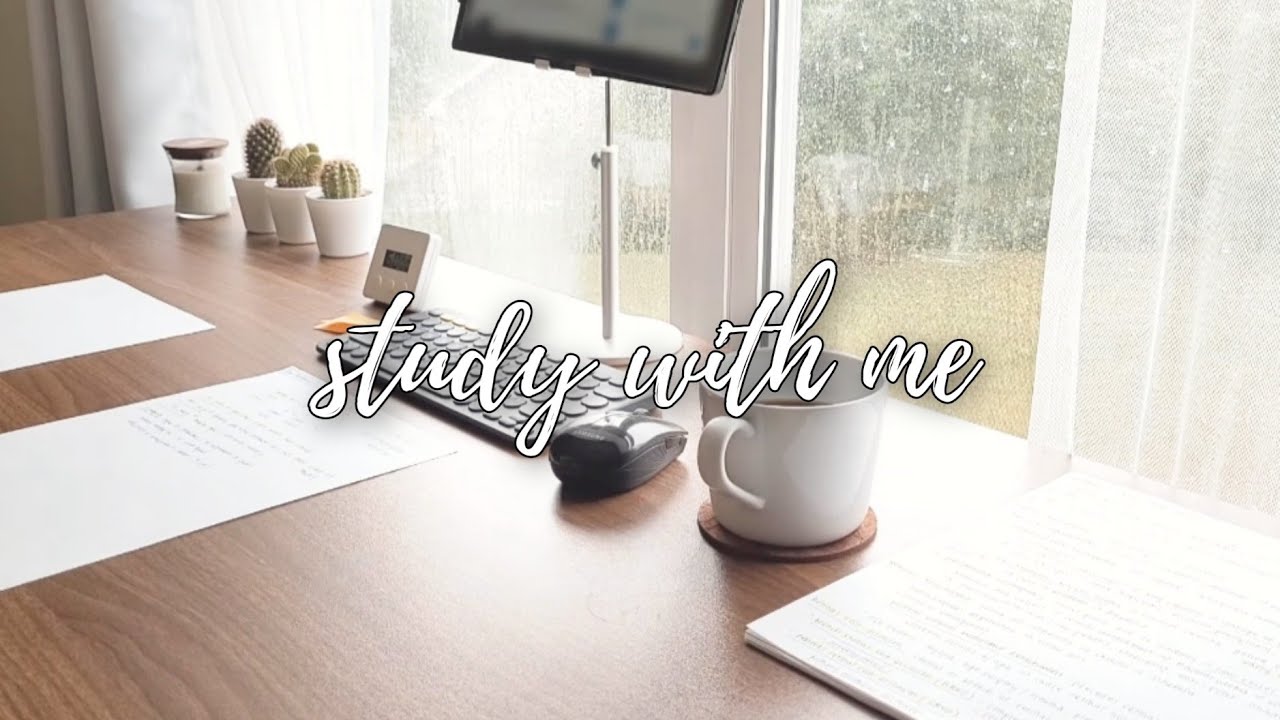 🌩 study with me |  rainy weathering with you + your name piano study music, 1.5 hour, pomodoro 40/10