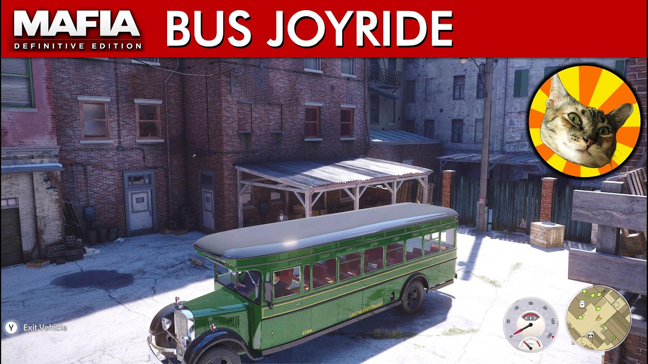 Bus joyride around the map | Mafia: Definitive Edition