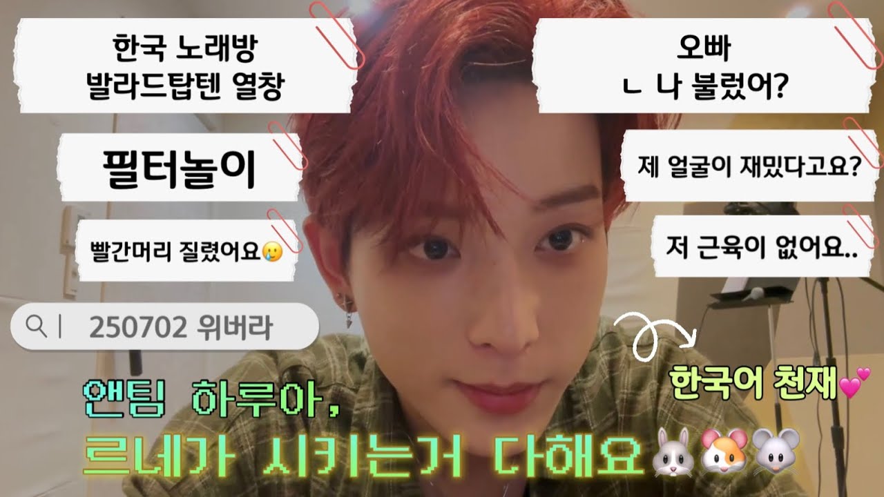 [앤팀/하루아] 르네가 시키는거 다해요 | 250702 위버스 라이브