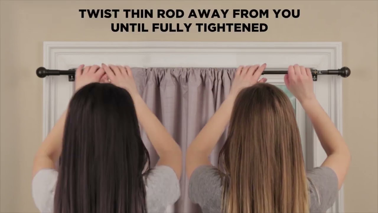 Zenna Home  I  Twist & Shout - New Technology - Decorative Tension Window Rod