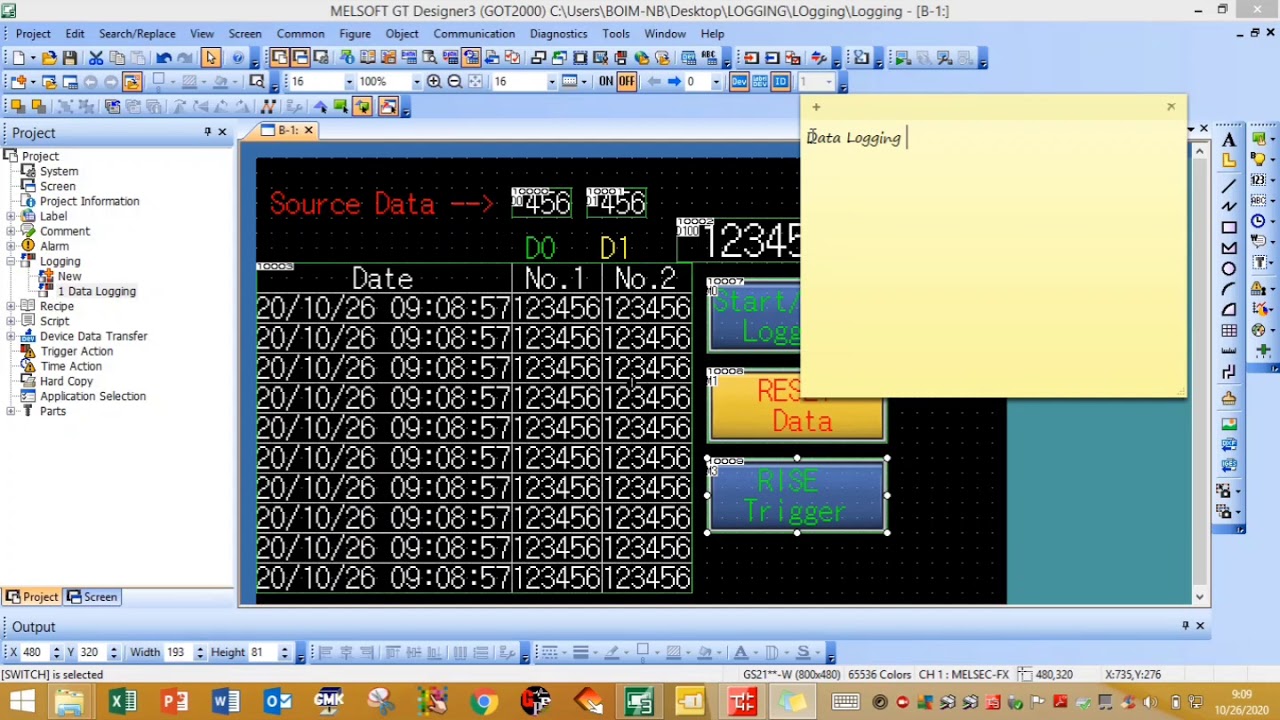 Data Logging HMI GOT2000 GT Designer3