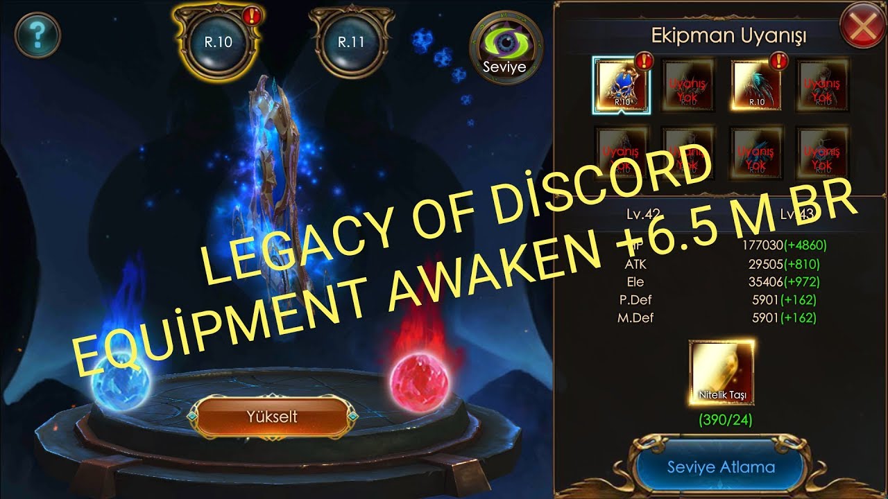Legacy Of Discord Equipment Awaken +5M BR  (Ekipman Uyanışı)