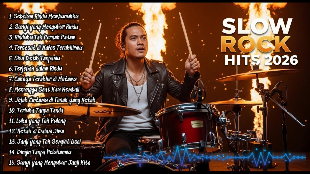 Slow Rock Indonesia Hits 2026 💔 Playlist Lagu Galau Paling Menyentuh untuk Perjalanan & Waktu Santai