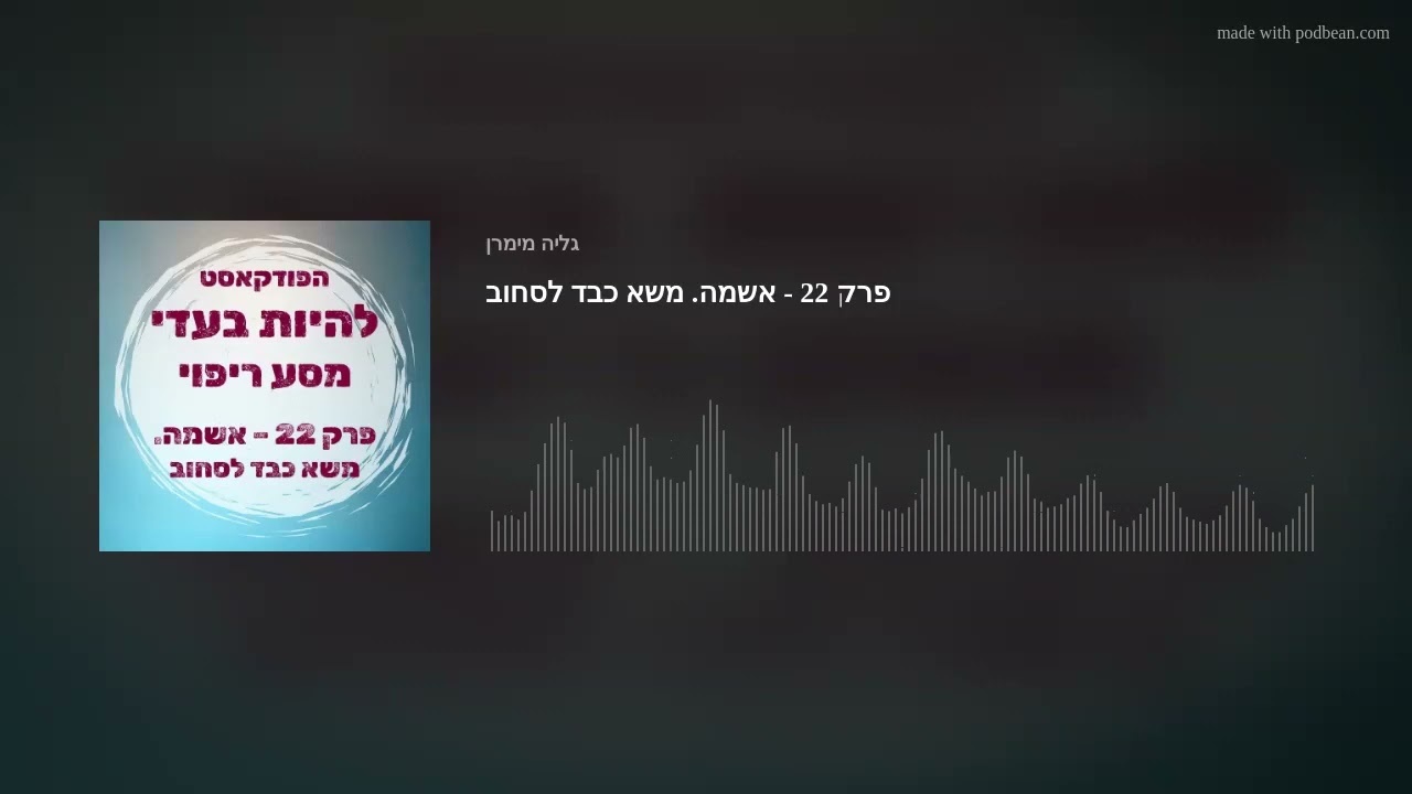 פרק 22 - אשמה. משא כבד לסחוב