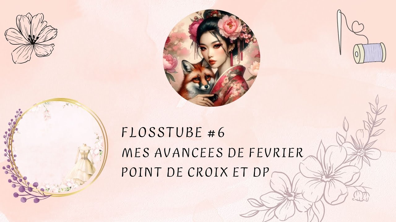 #flosstube 5 Mes avancées de Février #crossstitch #pointdecroix #diamantpainting #asmr 