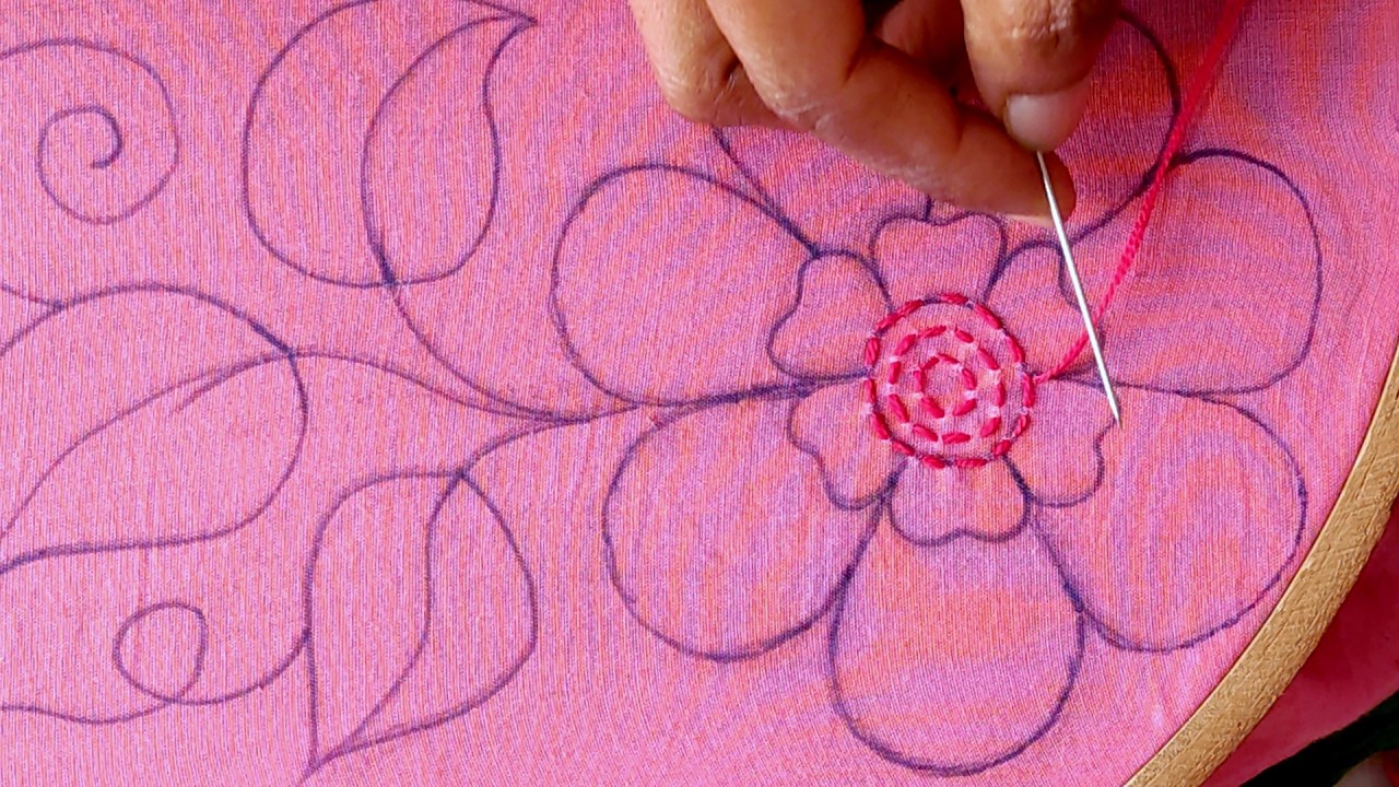 Very nice nakshi kantha hand embroidery step by step for beginners