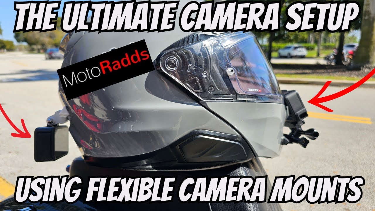 MotoRadds FLEX Slim Universal Flexible Motorcycle Helmet Chin Mount