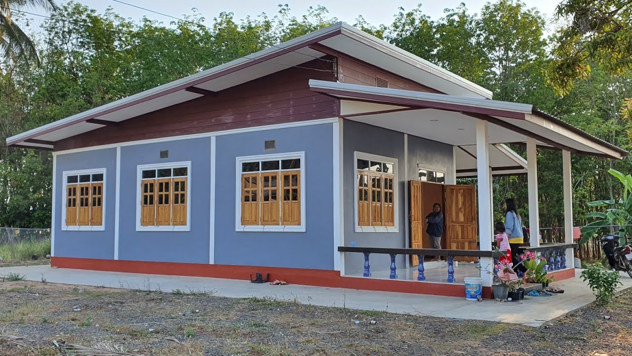 บ้านทรงโมเดิร์นงบ 530,000 บาท 2 ห้องนอน 2 ห้องน้ำ 1 ห้องครัว ที่จอดรถ ครบพร้อมอยู่