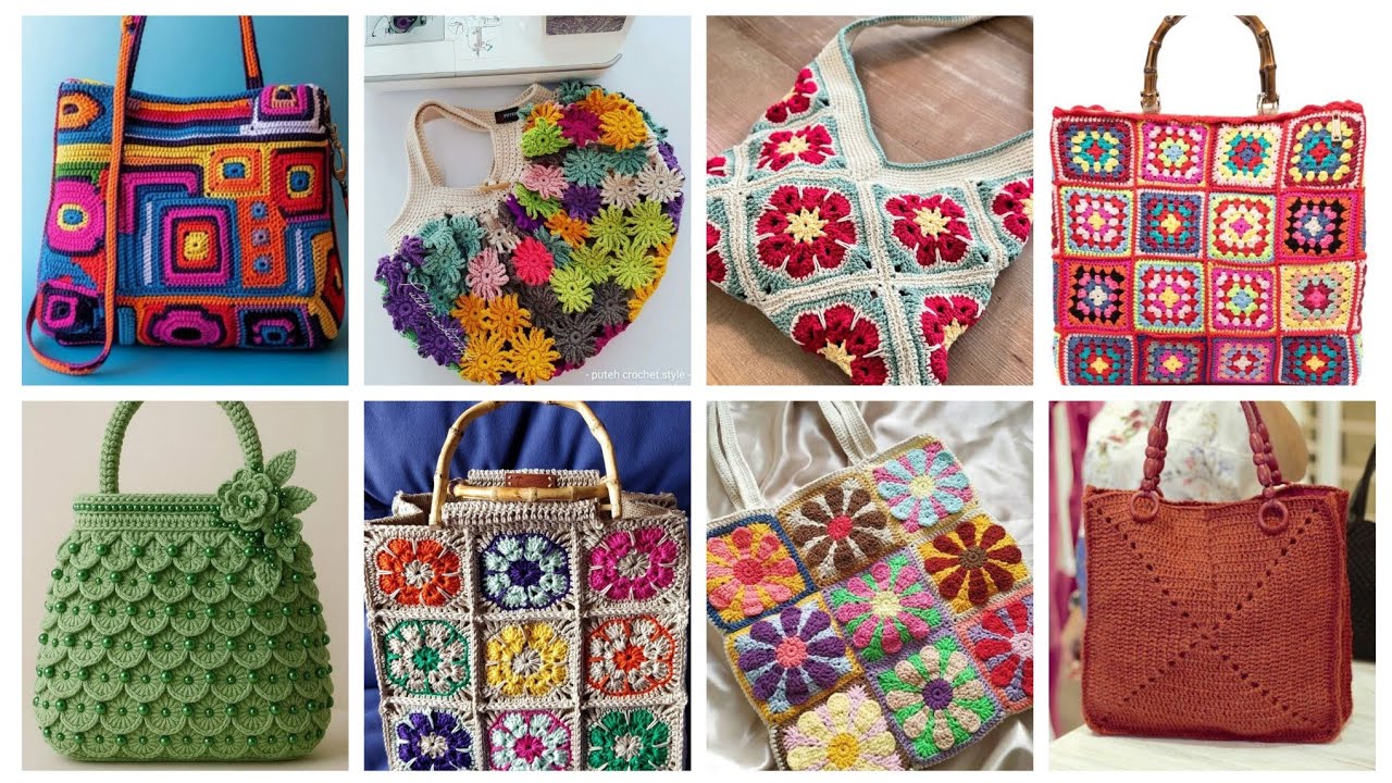 200+Attractive shoulder hand bags designs for ladies/crochet new stylish designs of purse