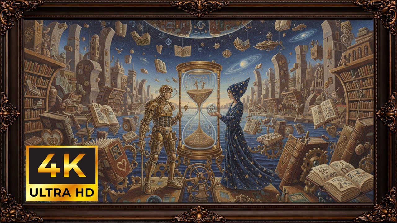 4K Vintage Oil Painting - A Steampunk Fantasy | Frame TV Art Wallpaper (No Music)