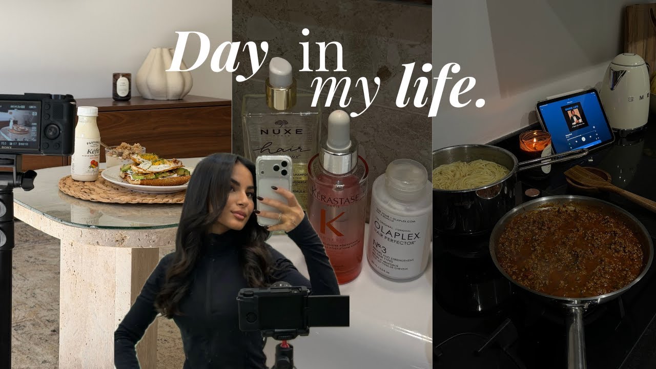 Day in my life | skincare, hair care, cooking & relaxing night