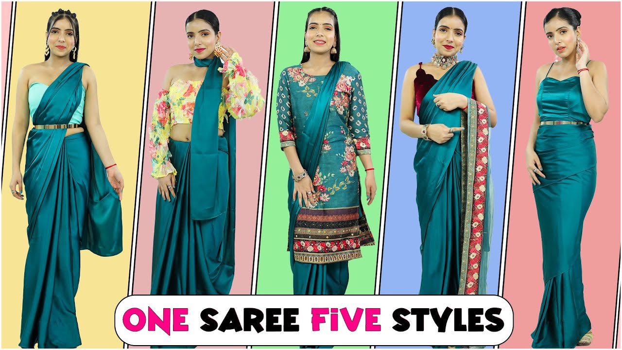 1 Saree 5 Draping Styles | Fashion Style, Tips & Hacks | DIYQueen