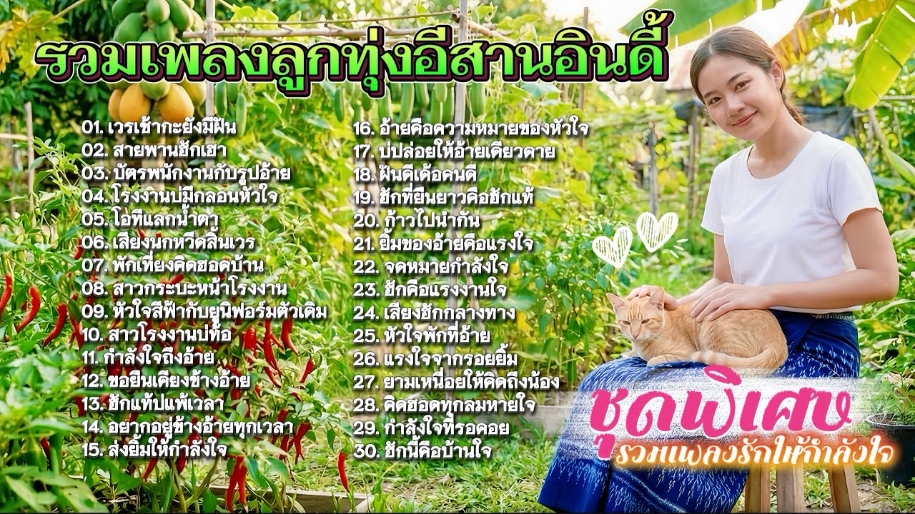 รวมเพลงลูกทุ่งอีสานอินดี้ | ชุดพิเศษ รวมเพลงรักให้กำลังใจ, เพลงรักสำหรับคนที่คิดถึง แทนความรู้สึกดีๆ